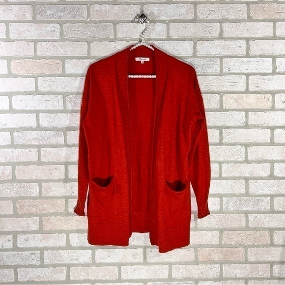 Madewell Bradley Cardigan Long Sleeve Sweater in Thai Chili Size XS - Picture 1 of 11